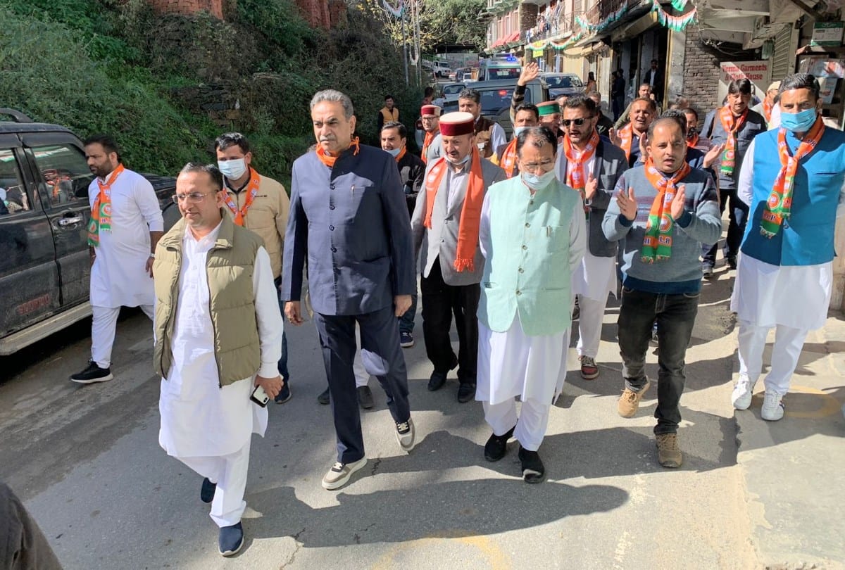 himachal pradesh bjp sangathan mahamantri Pawan rana election campaign in jubbal kotkhai