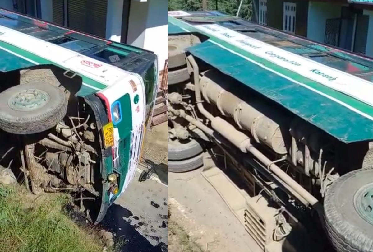 Himachal Mandi Karsog News : HRTC Bus Break Fails Driver Save Life Of Passengers
