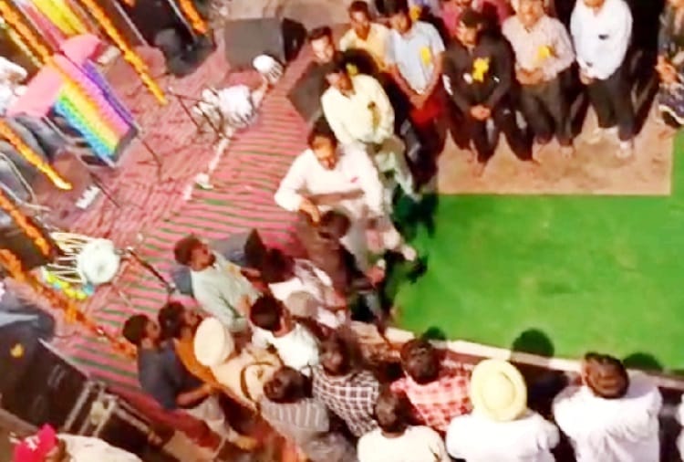 Video of MLA beats young man for Questioning in Public Meeting in Pathankot goes viral