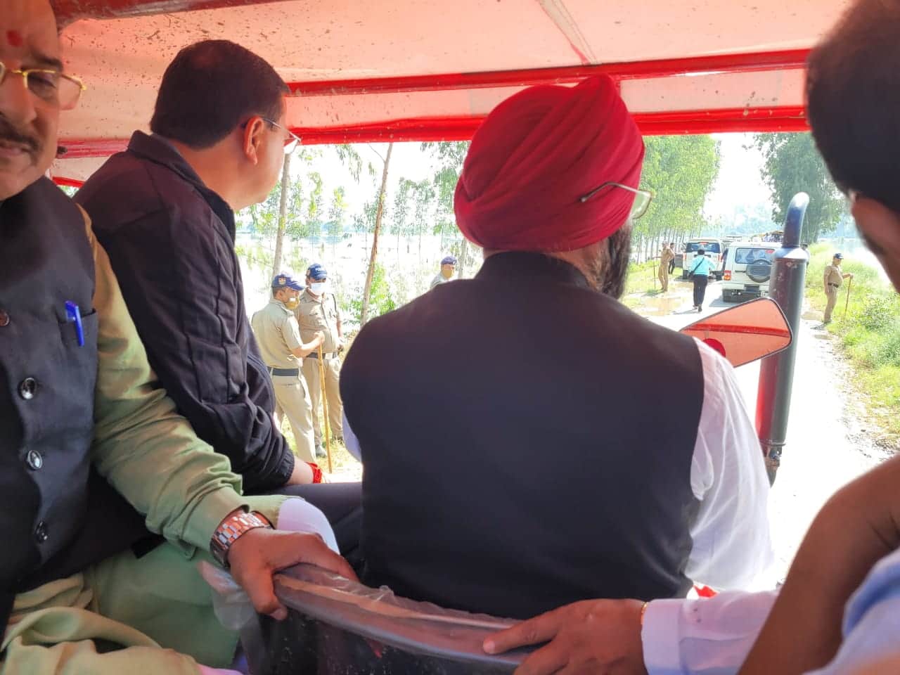 Uttarakhand Weather and Flood Update: Chief Minister pushkar singh dhami went disaster affected areas on a tractor, see photos