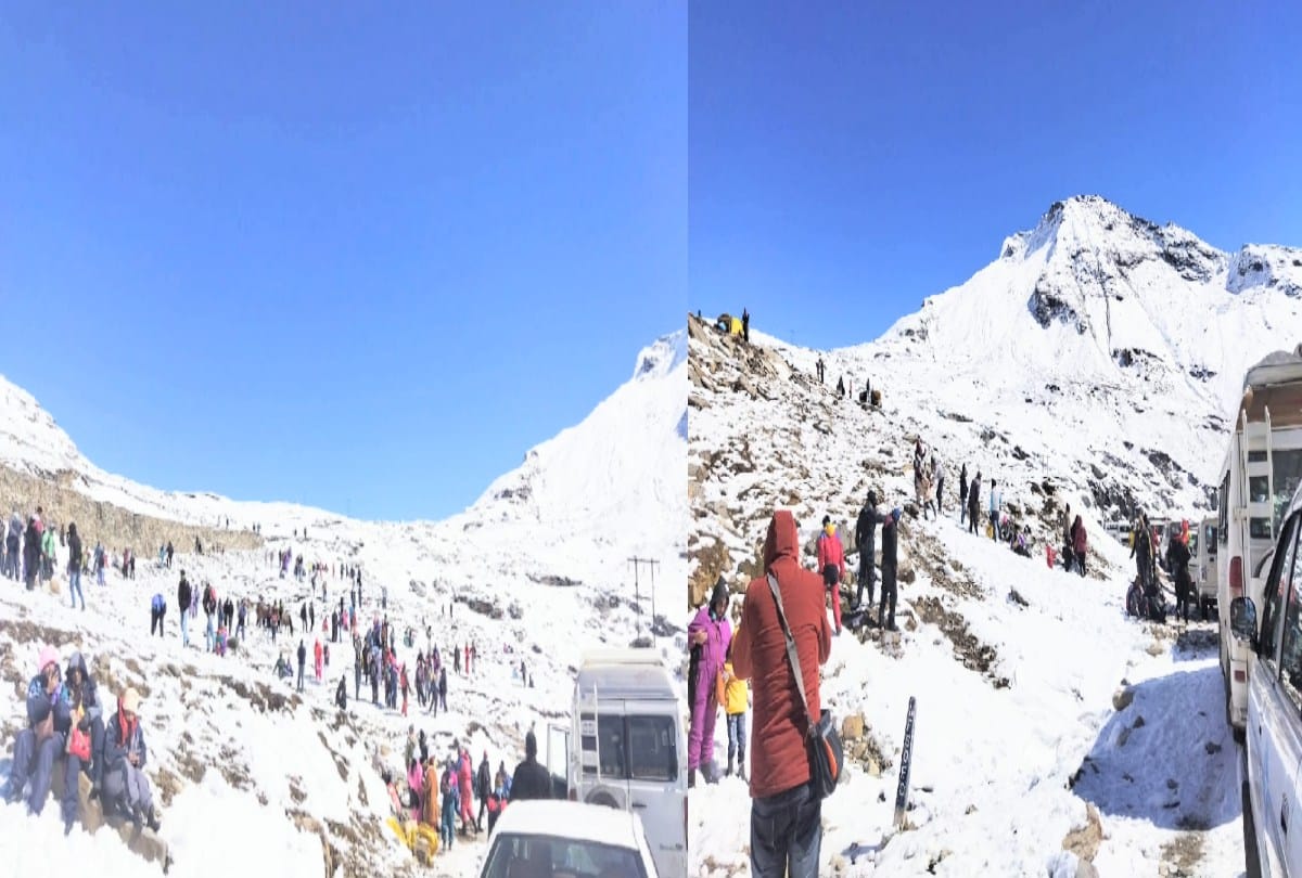 himachal weather update: Two NH and 15 connectivity roads are still closed due to rain snowfall, tourists gathered to see snow in Rohtang