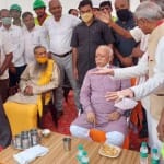 अयोध्या में संघ प्रमुख मोहन भागवत।