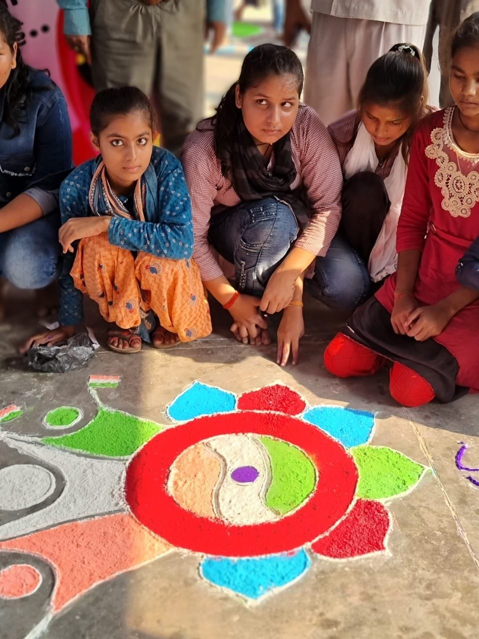 made aware of voting through rangoli