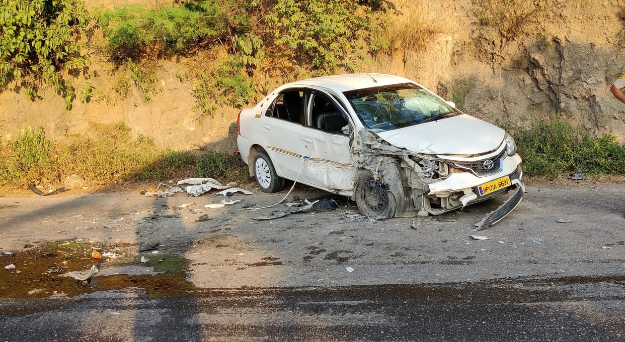 Two vehicles collide, 10 injured