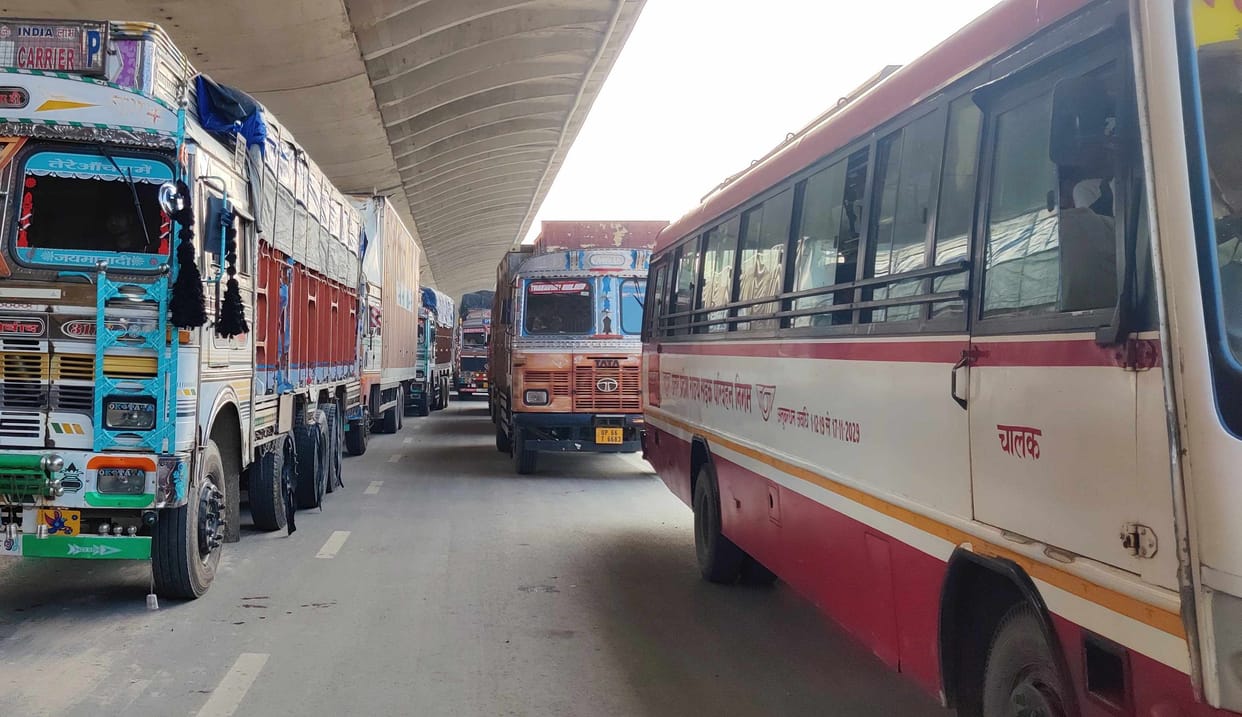 The highway kept moaning due to jams throughout the night, people faced problems