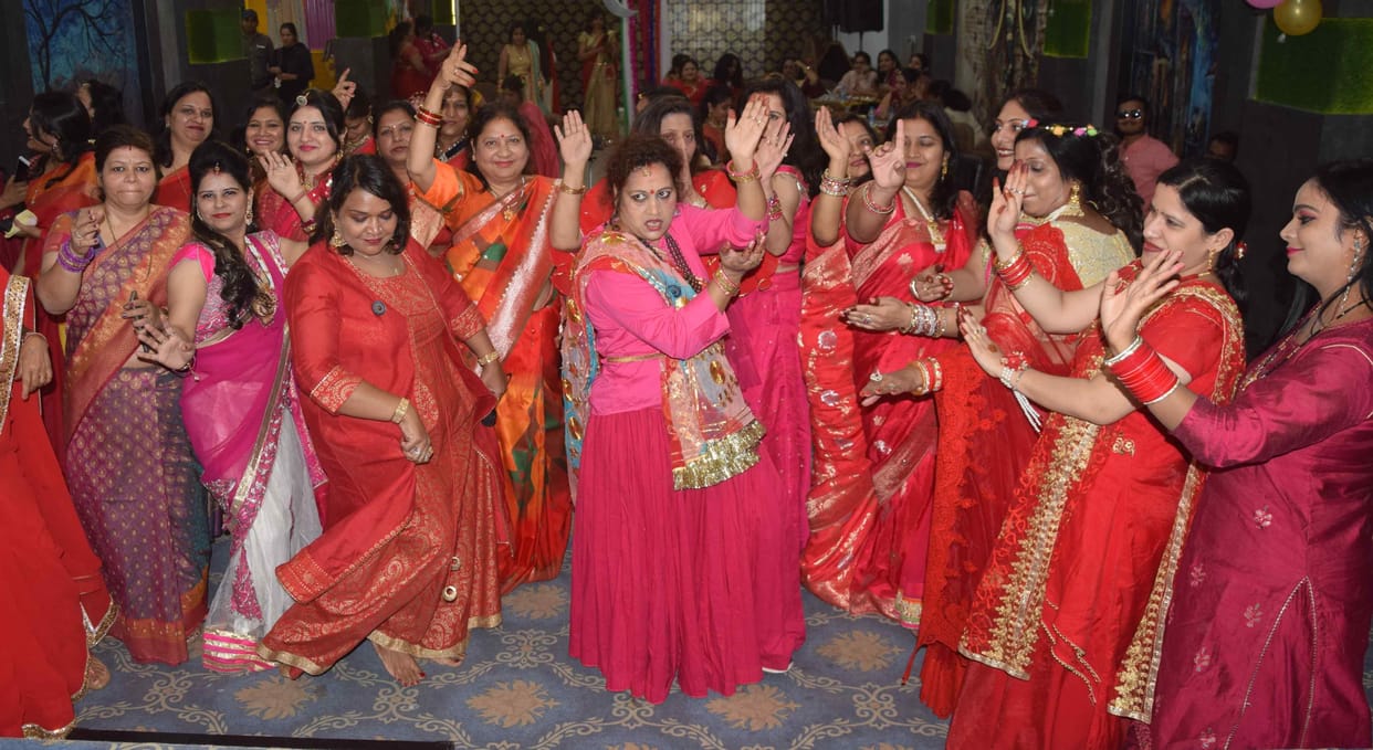Colors of fashion seen in Karvachauth celebrations, decorated plates of honey