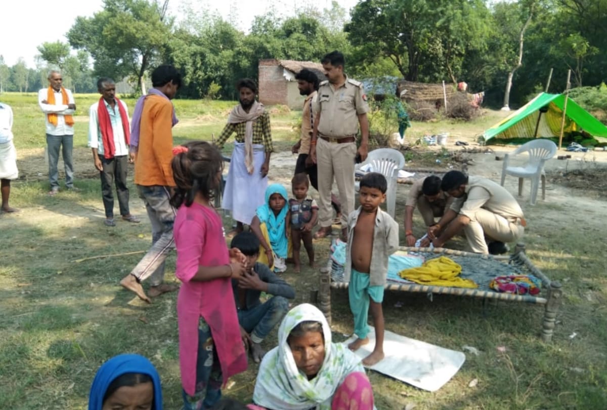 A three months old child died because of beating by a drunk man in Bhadokhar.