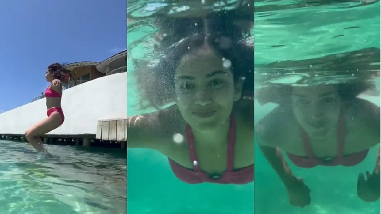 The Maldives Effect: Mira Rajput goes swimming in pink bikini