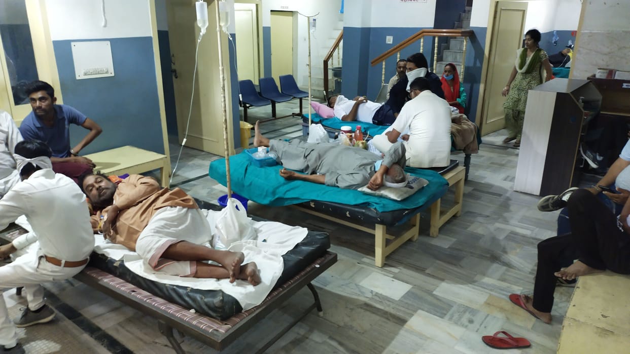 Dengue: Treatment being done by lying on the bed and bench