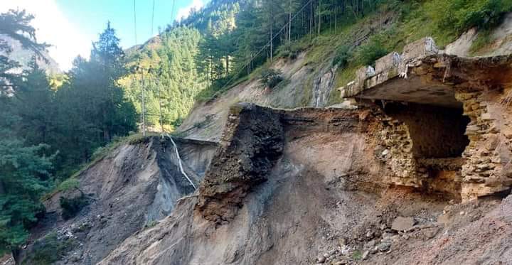 Movement of army and villagers came to a standstill
