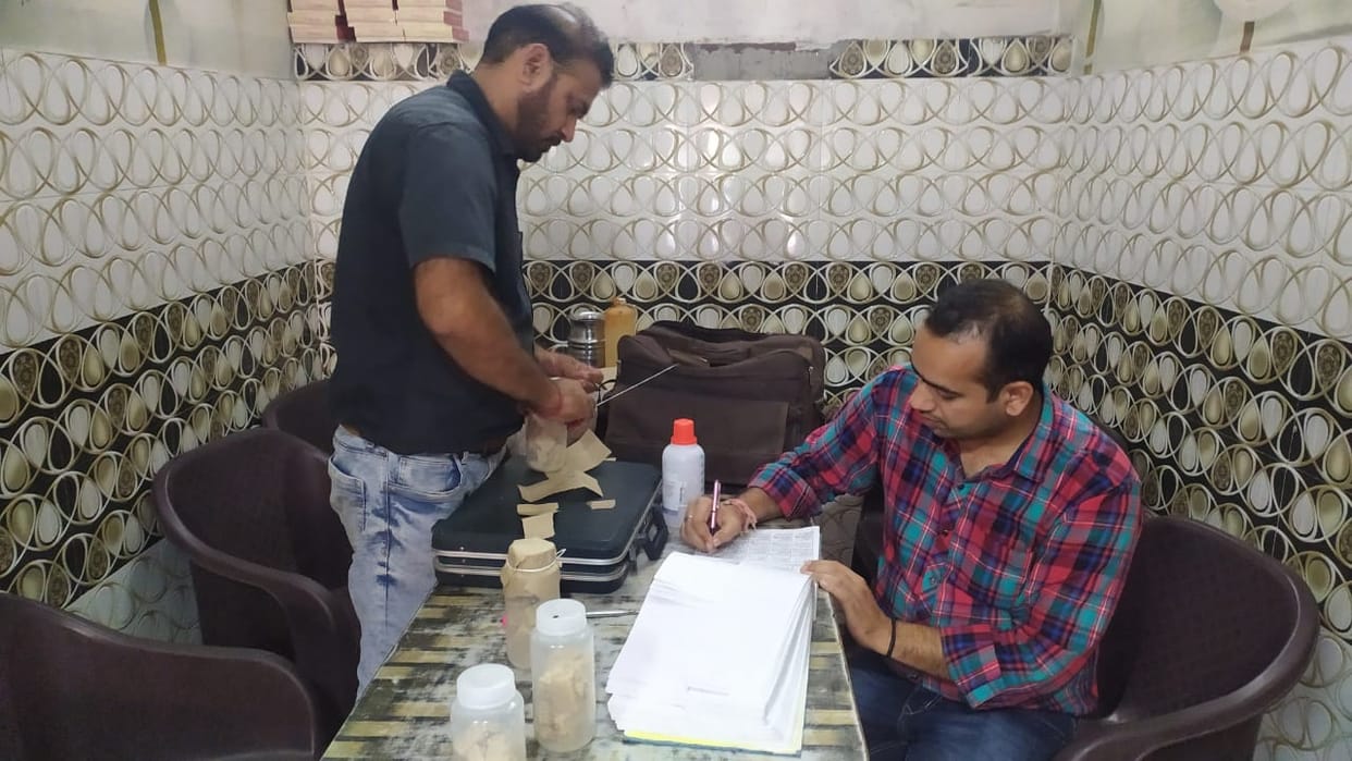 Food safety officer raided and took samples of sweets