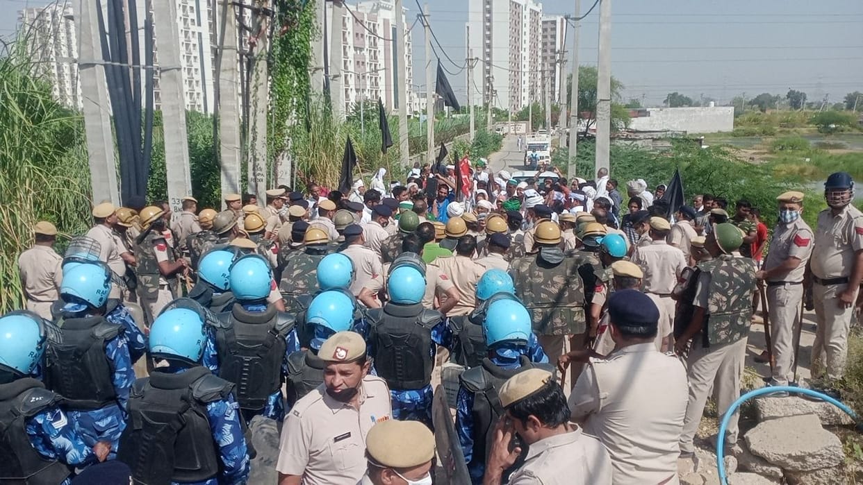 Farmers reached Badsa to protest CM's program in AIIMS-2