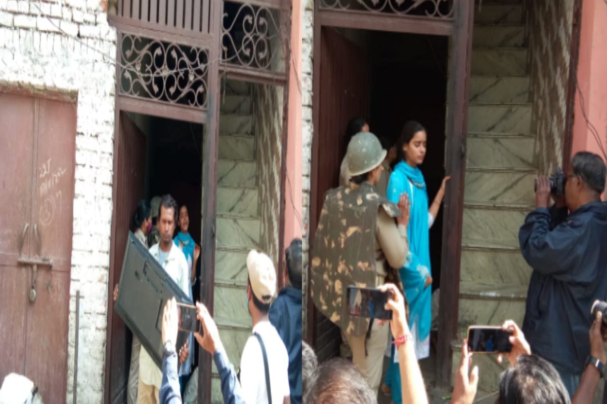 Attachment proceedings amid protests in Sotiganj, heavy police force deployed