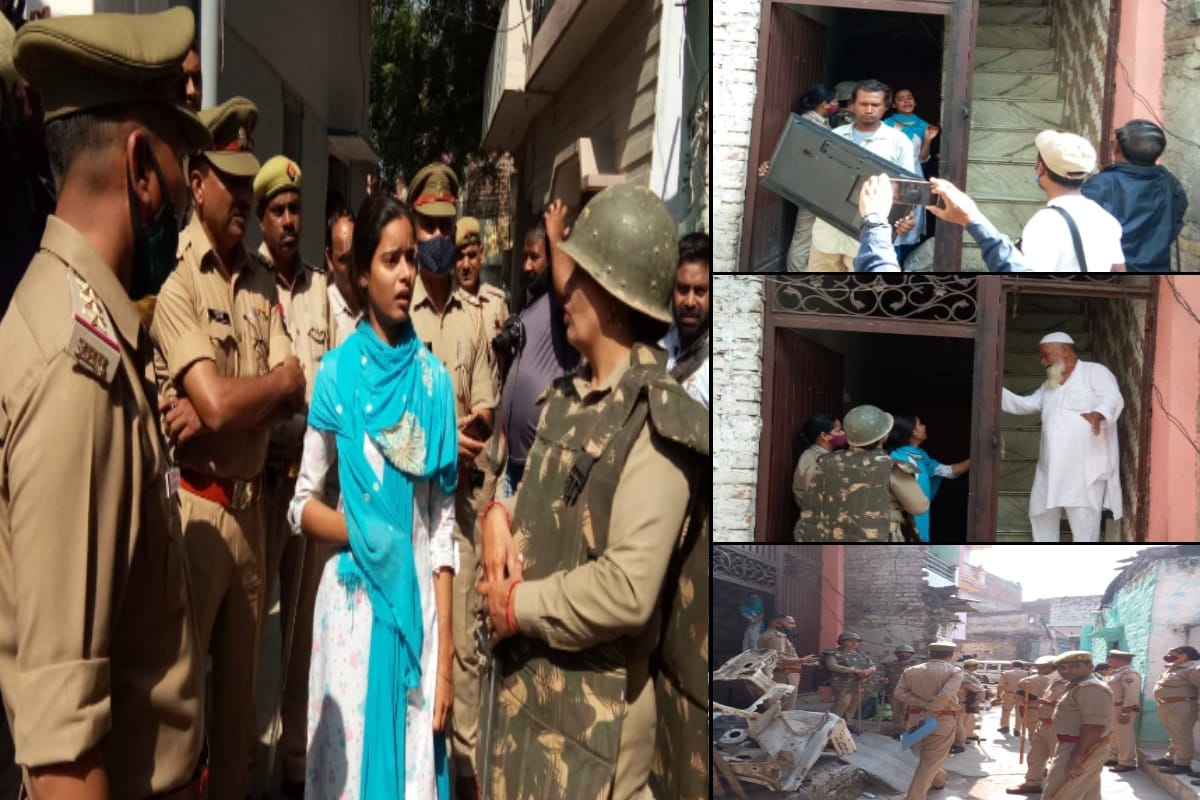 Attachment proceedings amid protests in Sotiganj, heavy police force deployed