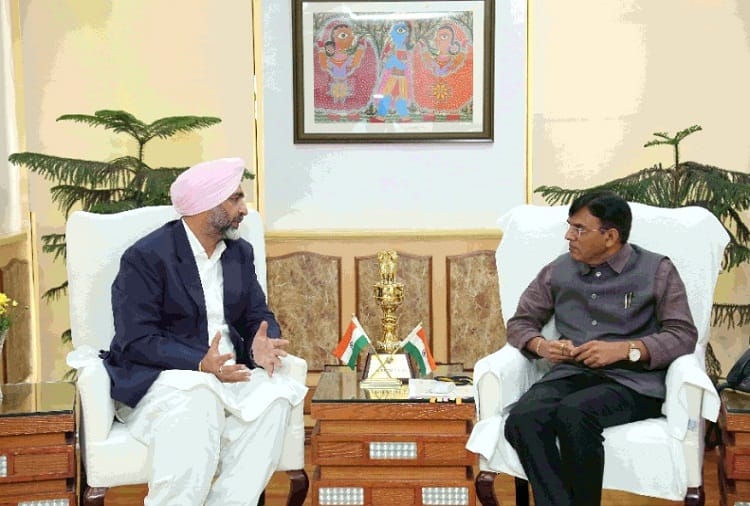 Punjab Finance Minister Manpreet Badal meets Union Minister Mansukh L Mandaviya