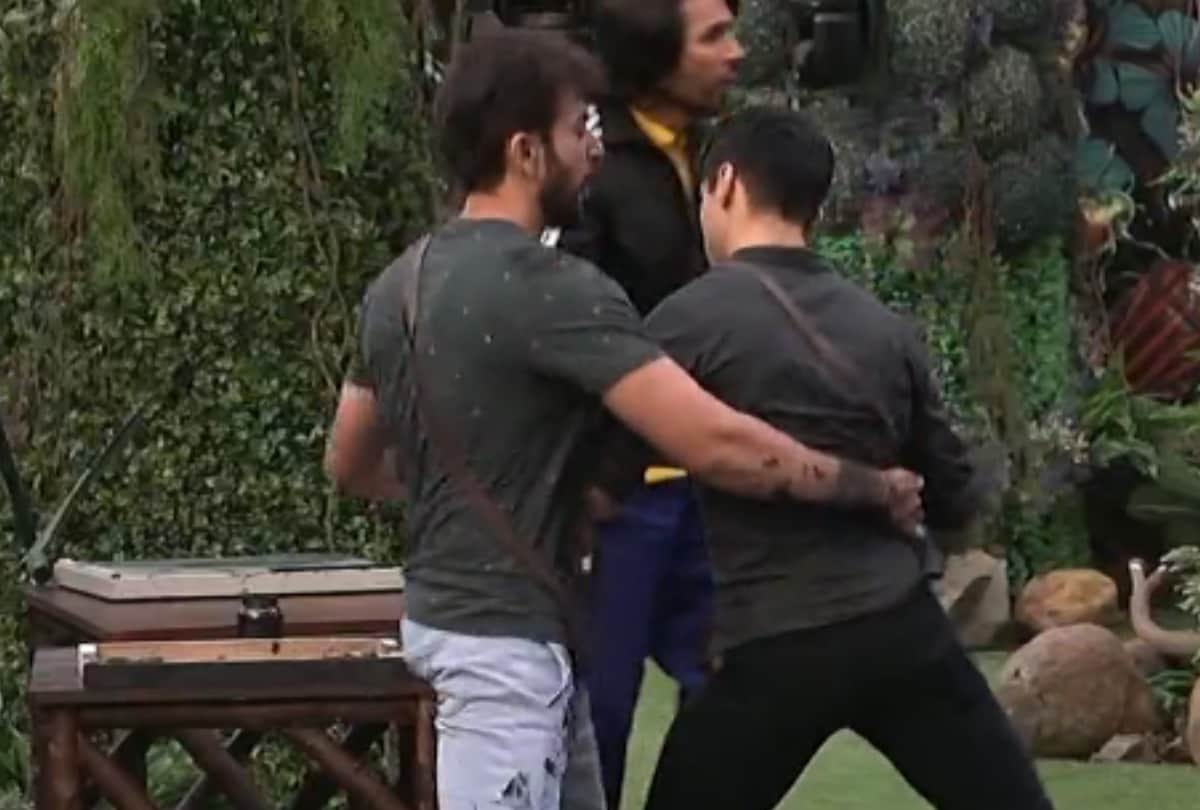 bigg boss 15 jay bhanushali stop pratik sehajpal to do task both fight again over money