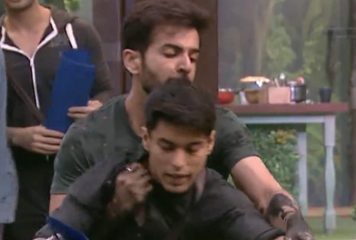 bigg boss 15 jay bhanushali stop pratik sehajpal to do task both fight again over money