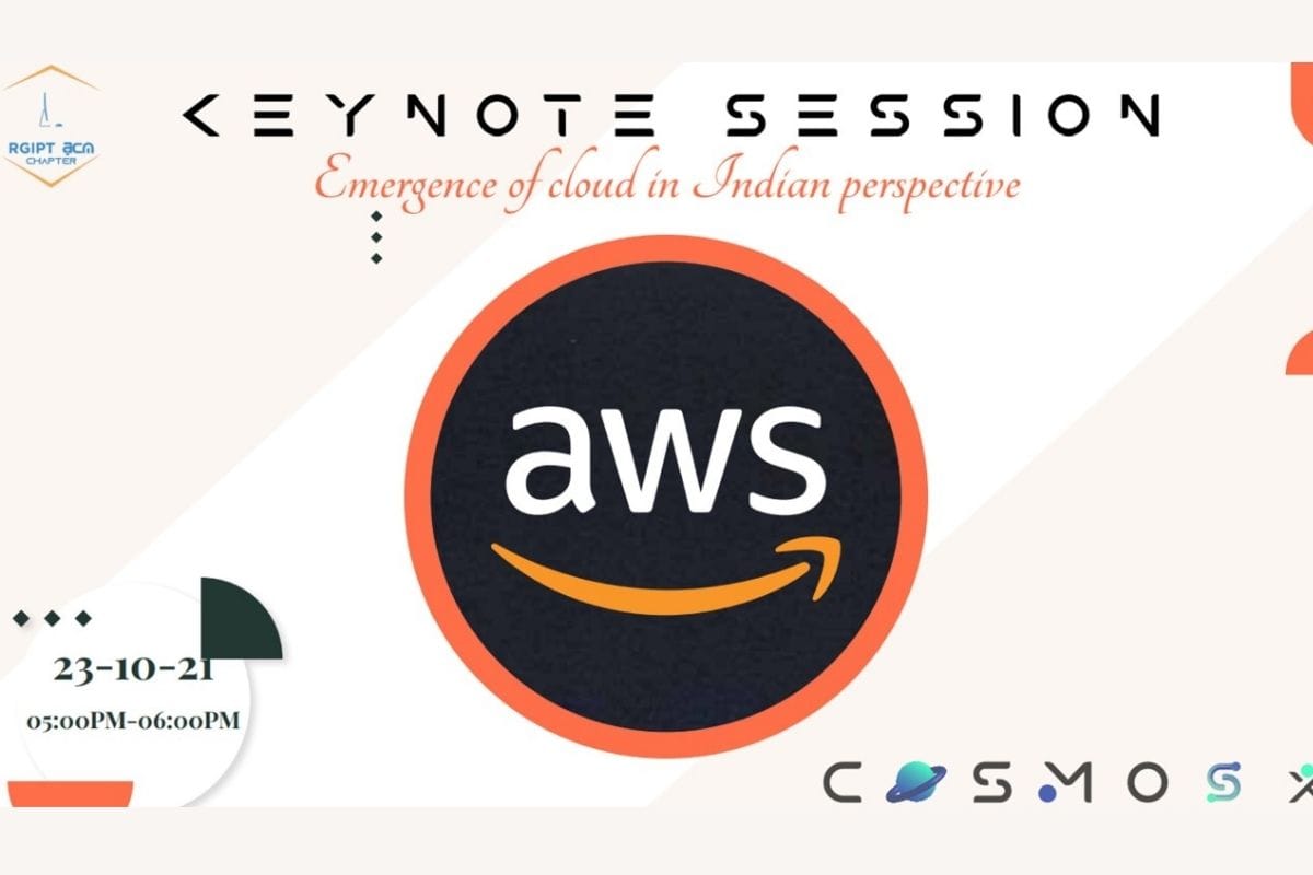 RGIPT COSMOSx-2021: Keynote session by AWS principal solutions architect Raj Chilakapati on cloud computing