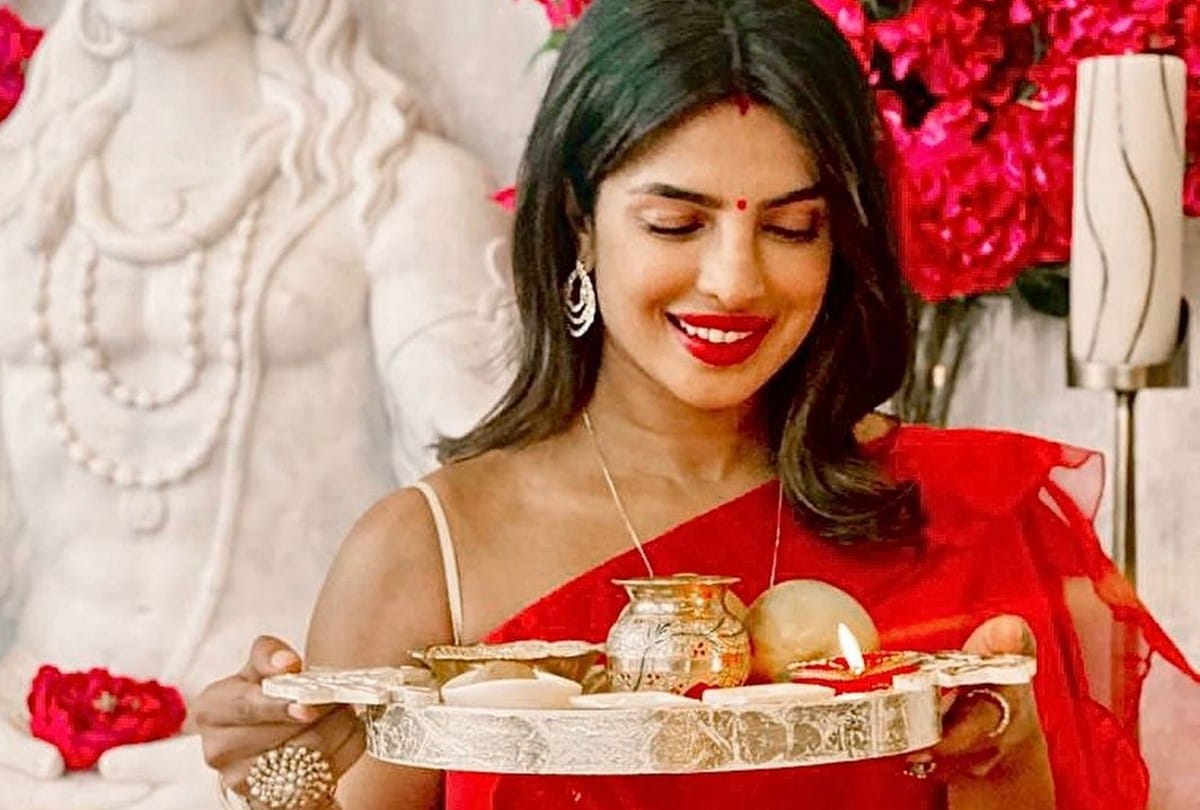 Karwa chauth 2021 Fashion tips From Actresses Traditional look Photos
