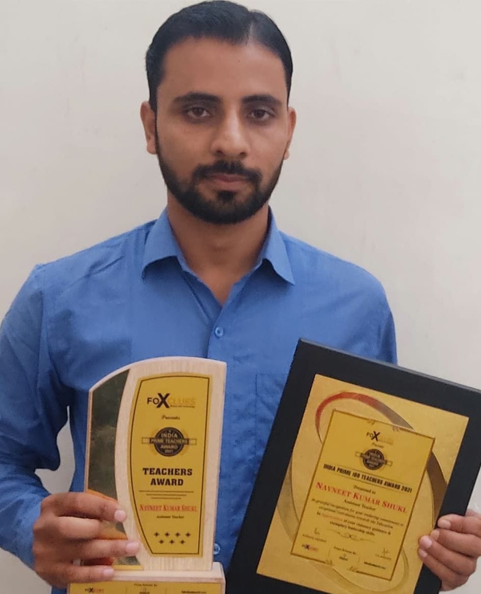 fathepur news,Navneet Shukla honored with India Prime Teachers Award