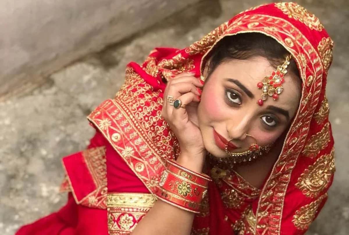 Bhojpuri: Rani Chatterjee was seen in a traditional look on the occasion of Karva Chauth look gorgeous in red saree