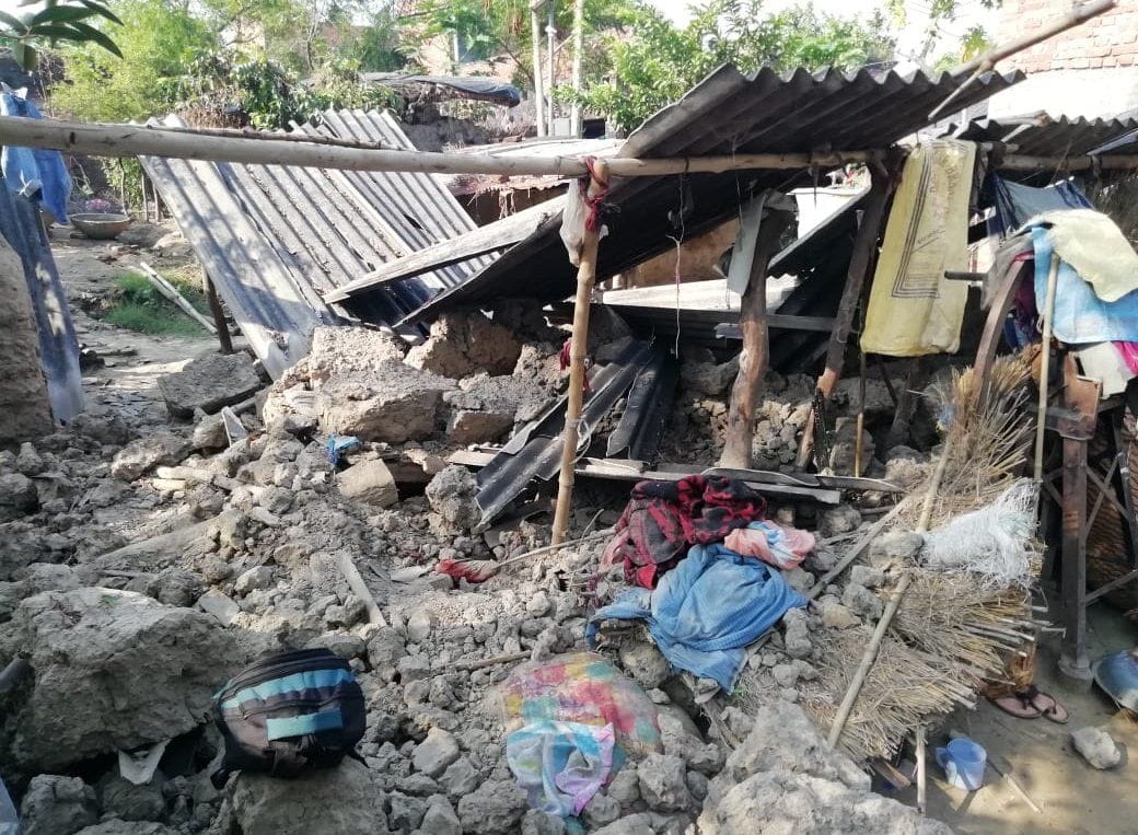 Old man dies after being buried under wall, son injured