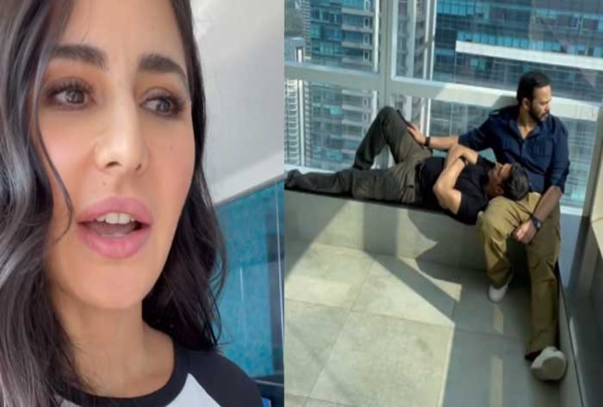 Social media: Katrina Kaif shared a funny video of Akshay Kumar and Rohit Shetty the actor was seen sleeping on the first day of promotion