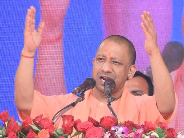 CM Yogi adityanath in Bhadohi said Bulldozers are ready for those who destroy public property