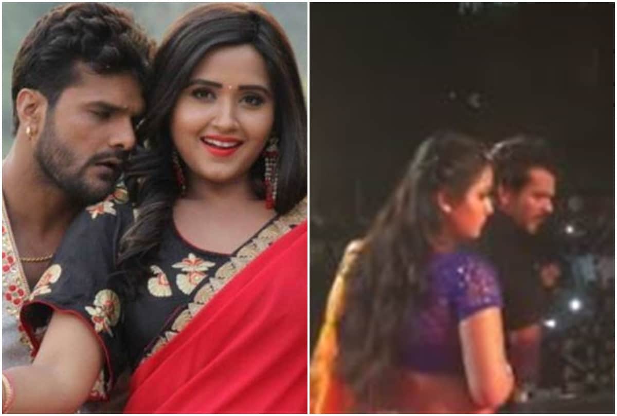Throwback when fans got crazy seeing khesari lal yadav and kajal raghwani performing on song sarson ke sagia