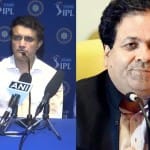 बीसीसीआई प्रेसिडेंट सौरव गांगुली और वाइस प्रेसिडेंट राजीव शुक्ला।