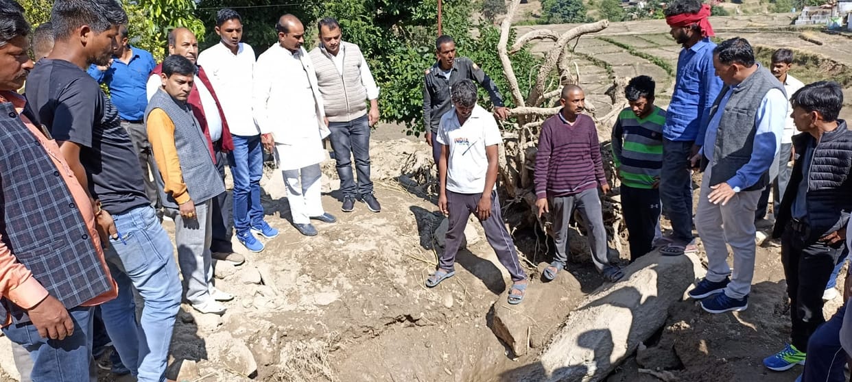 MP And MLA with Villagers