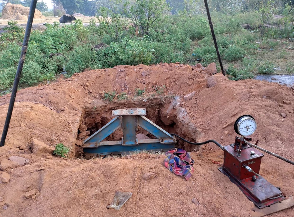 The team took soil samples from Gorakhgiri