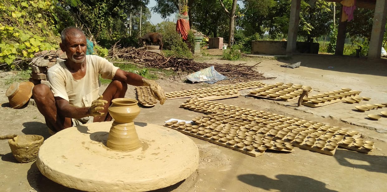 As soon as Diwali comes, the potters' hopes are lit.