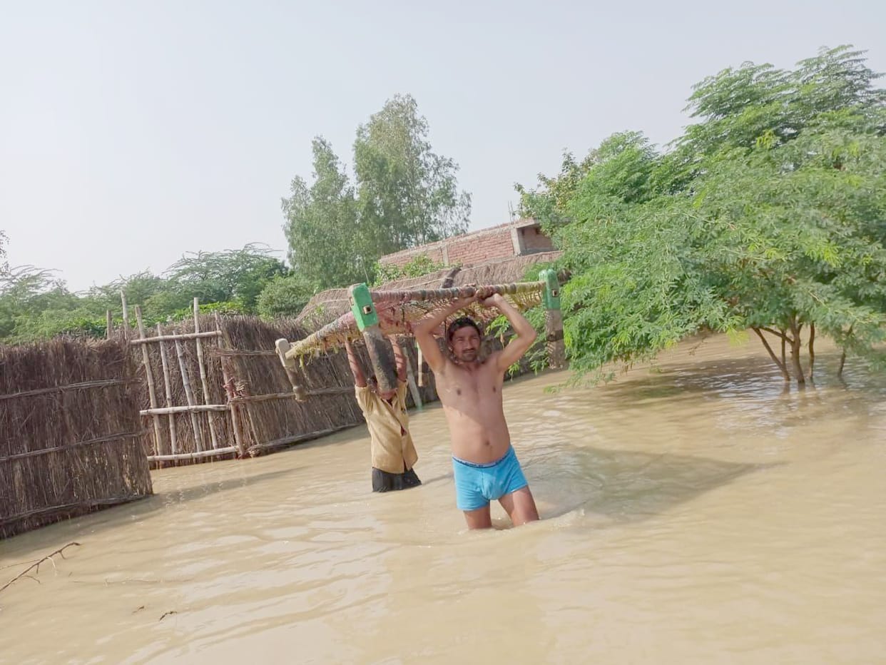 Ganga became formidable, people started going to a safe place