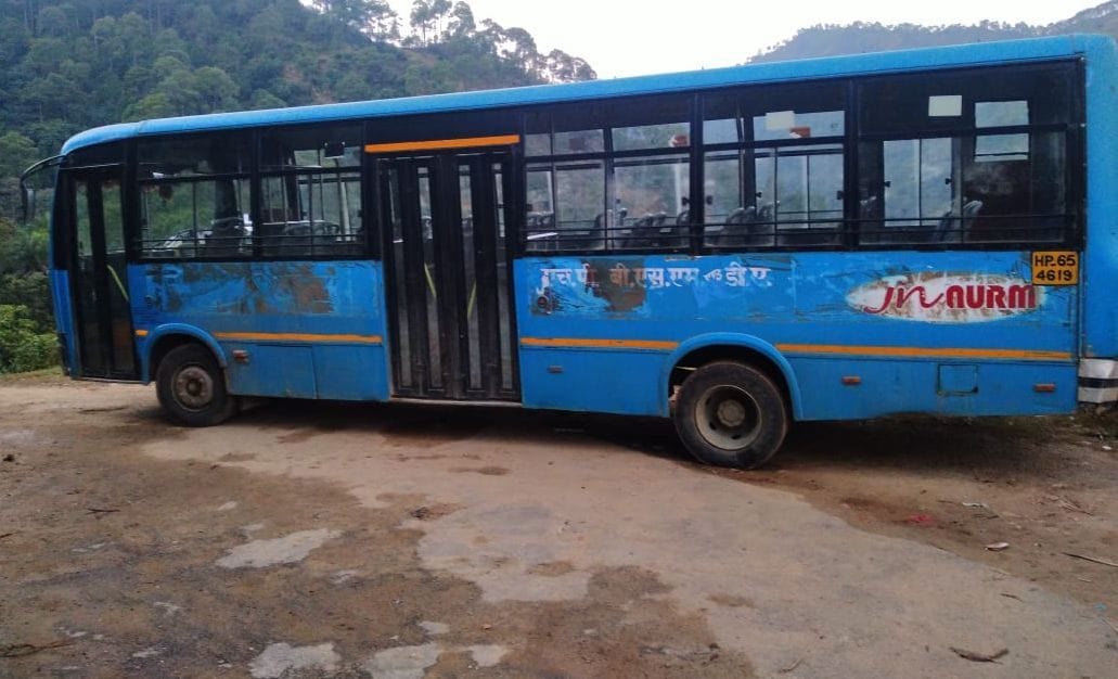 Mandi-Khajri bus stood for two days due to battery failure