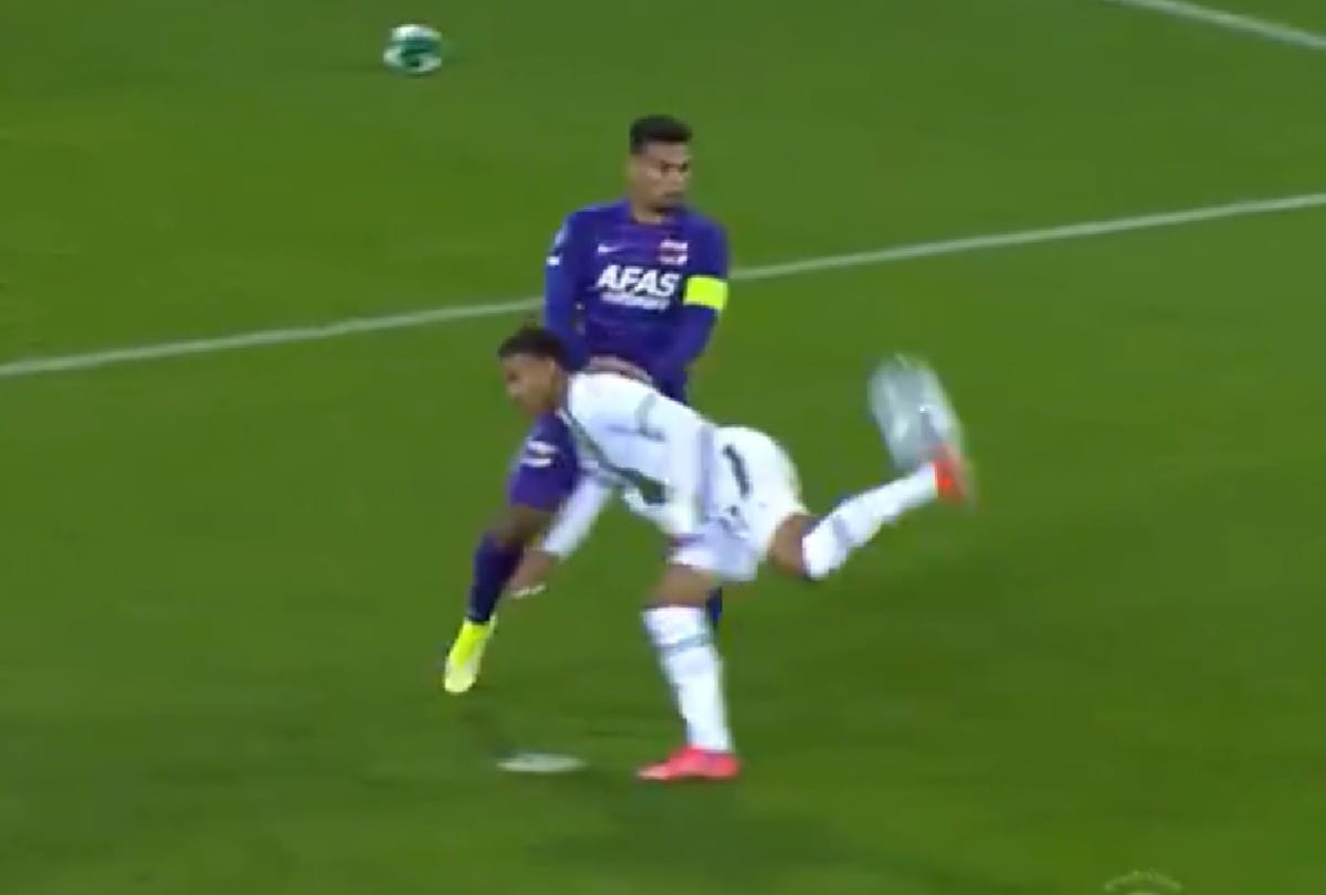 Belgian Footballer cyril Scores Outrageous Scorpion Kick Goal watch video