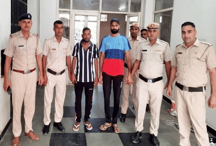Accused Sukha Buwan and Praveen Pinni arrested in the murder of Bhuna contractor Pankaj Khurana in Fatehabad