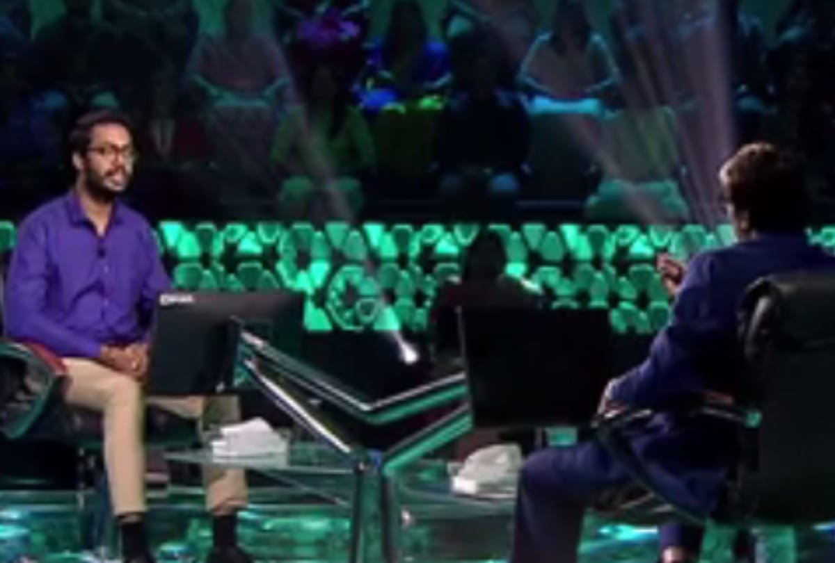 kaun banega carorepati 13 amitabh bachchan impressed by the contestant aditya who mimicking nana patekar
