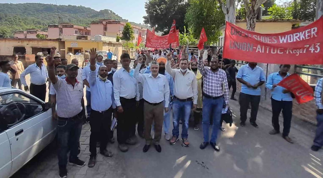 Drish Shoes Company workers took out a rally