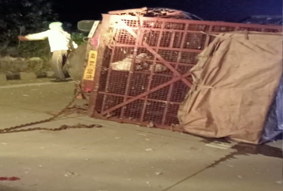 Max pickup driver died in accident on Yamuna Expressway in mathura