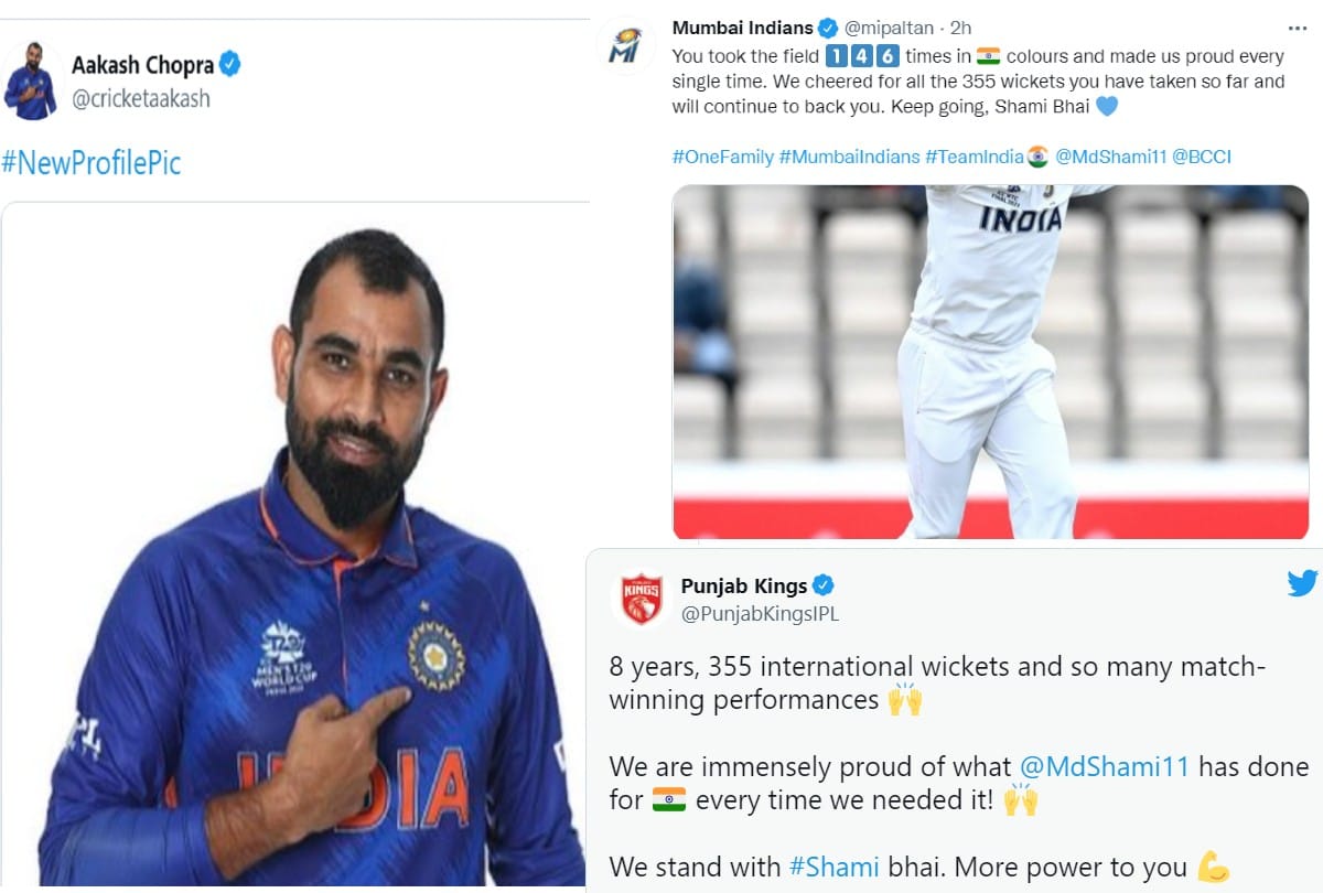 Team india silent on shami trolles but former cricketers showed support