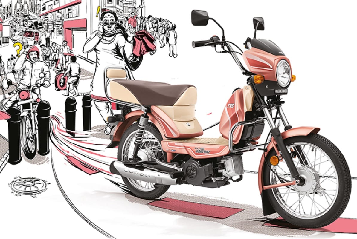 TVS Motor Company launched new Coral Silk colour scheme on its highly popular XL100 moped