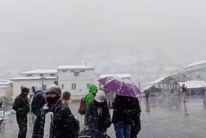 केदारनाथ में बर्फबारी