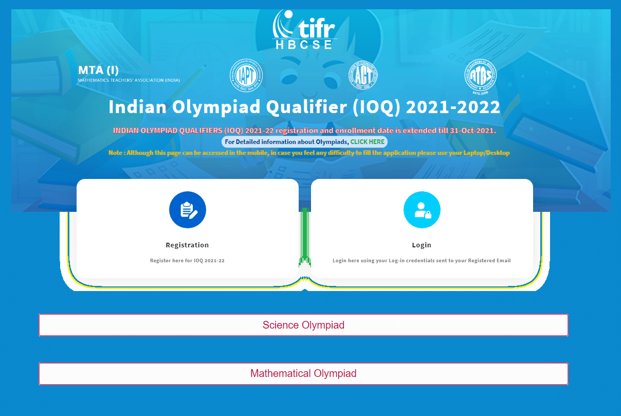 Indian Olympiad Qualifier exam registration closes on Oct 31 apply olympiads.hbcse.tifr.res.in