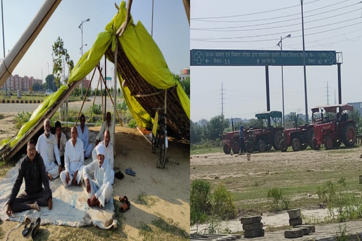 Meerut: clash between Farmers-Housing development, five hundred allottees are waiting for the plot, Angry farmers arrived to plow the land with tractors