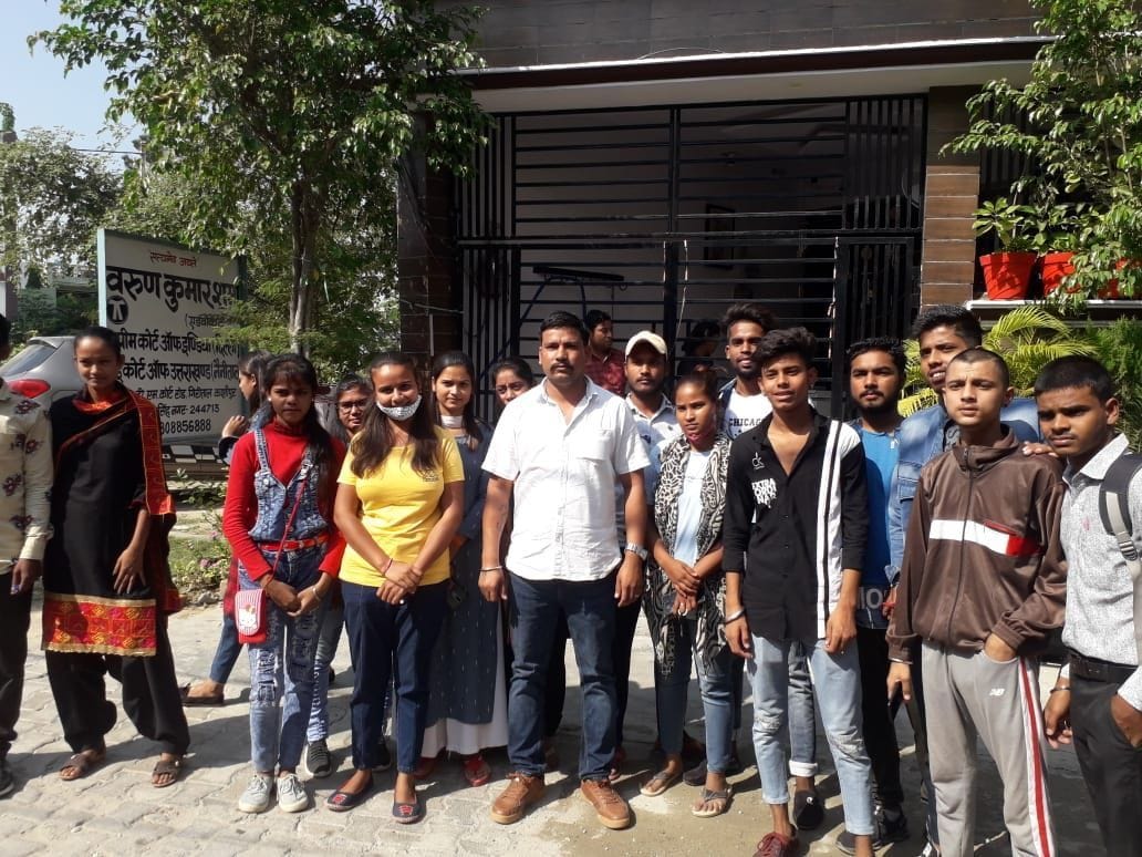 Employess protested in Company office.