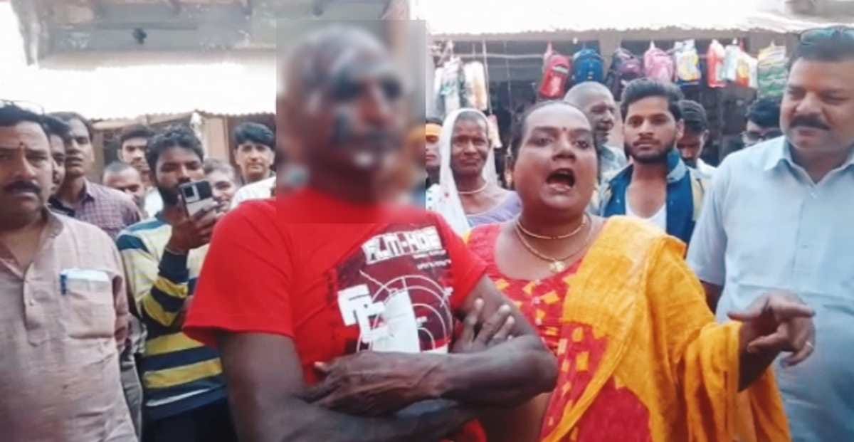 Kinnar people caught red handed man who become kinnar and recovery from market shaving his head in bhadohi