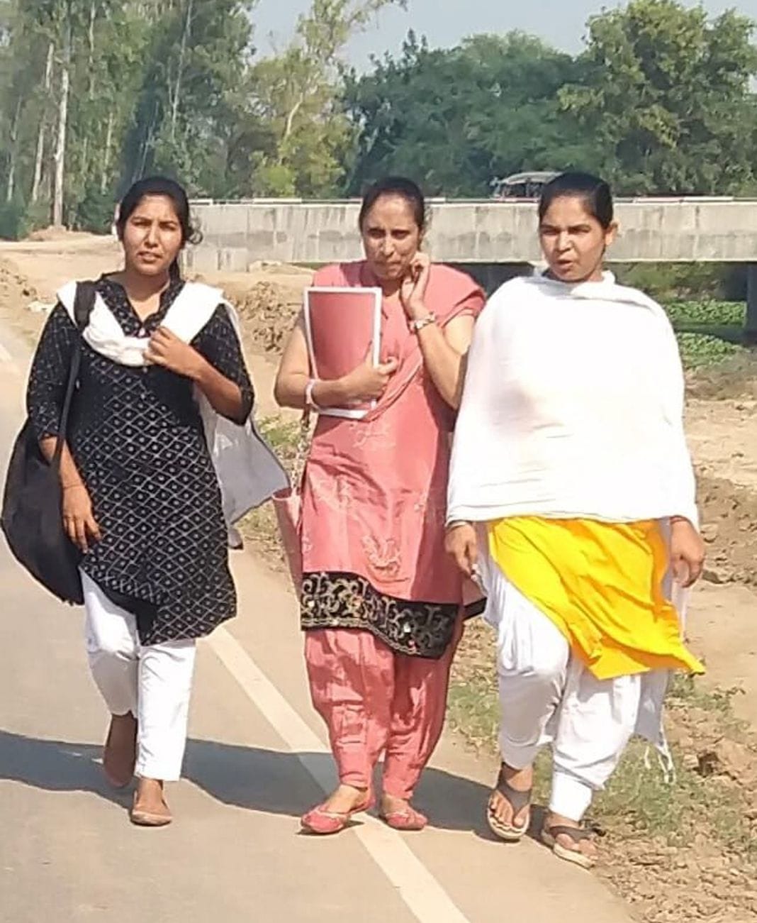 Students reaching the college by walking six kilometers, are missing classes