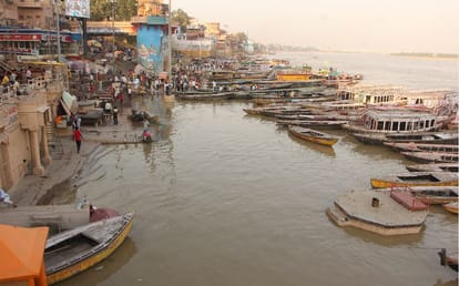 Once again Ganges water level rises in varanasi to speed of two centimeters many ghat connection brakes