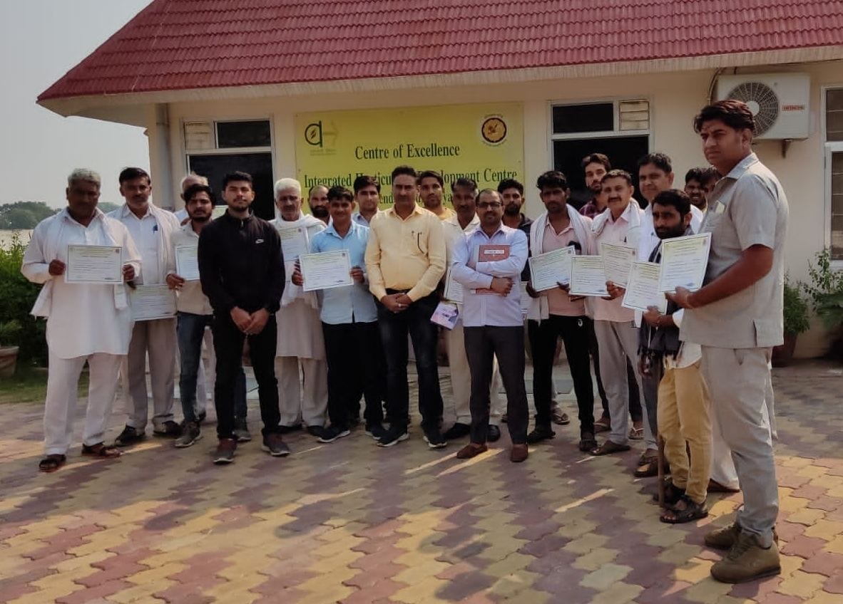 In the five-day training camp, 20 farmers of two districts were told the method of farming in the protected poly house